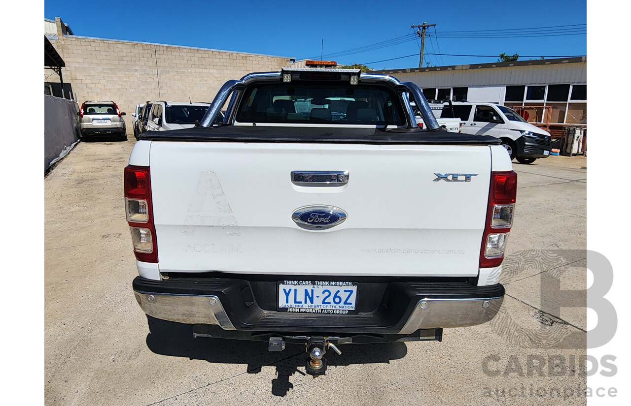 12/2016 Ford Ranger XLT 3.2 (4x4) PX MKII Dual Cab Utility White 3.2L