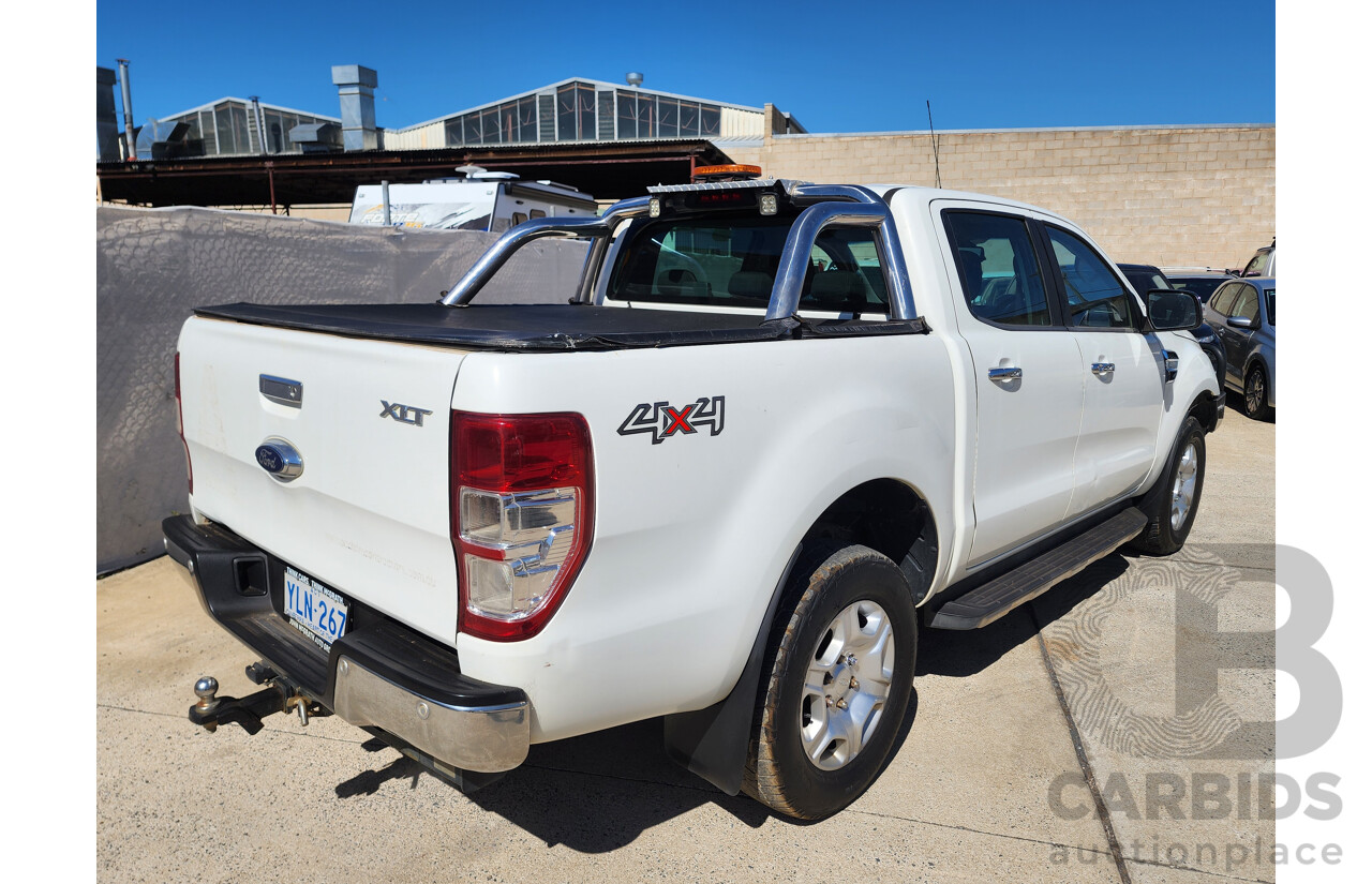 12/2016 Ford Ranger XLT 3.2 (4x4) PX MKII Dual Cab Utility White 3.2L