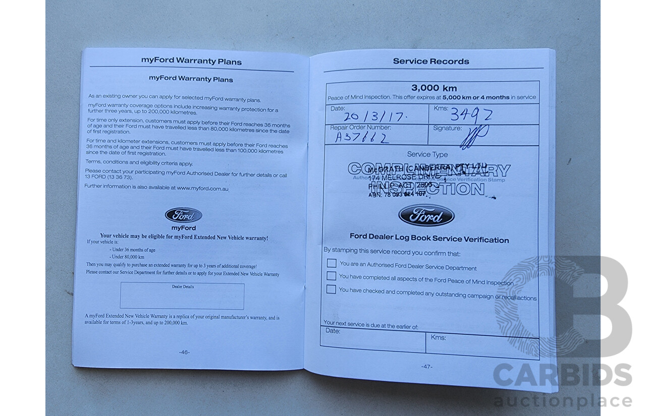 12/2016 Ford Ranger XLT 3.2 (4x4) PX MKII Dual Cab Utility White 3.2L