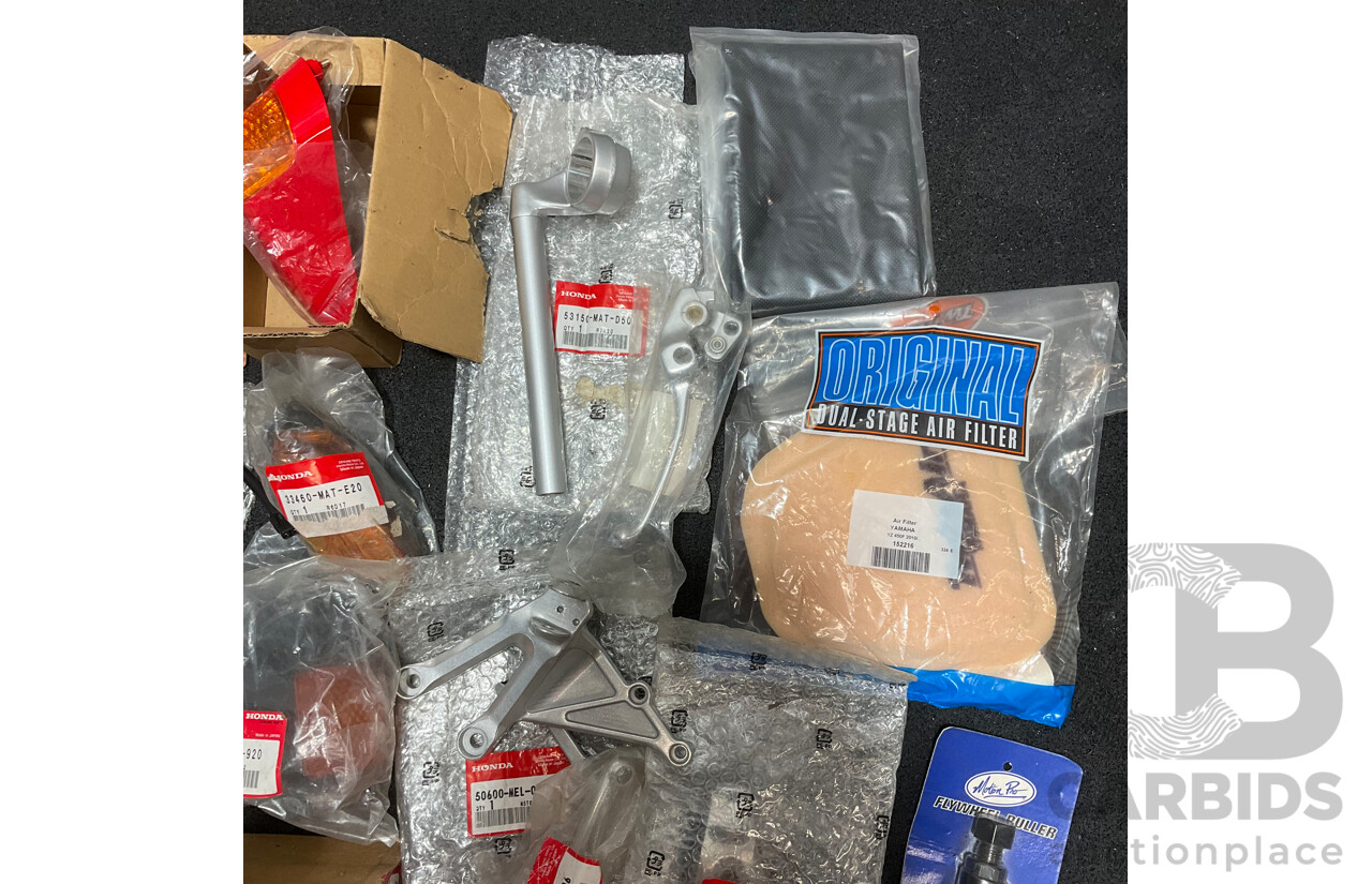 Assorted Motorbikes Spare Parts  and Stickers for Honda, Yamaha and Aftermaket Brands