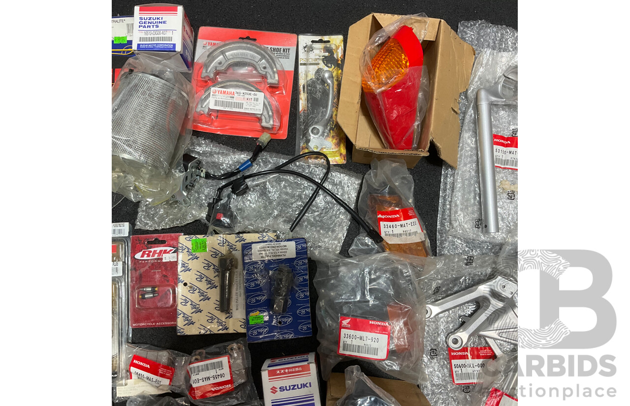 Assorted Motorbikes Spare Parts  and Stickers for Honda, Yamaha and Aftermaket Brands