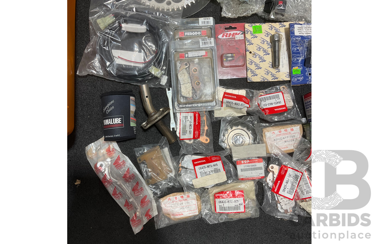 Assorted Motorbikes Spare Parts  and Stickers for Honda, Yamaha and Aftermaket Brands