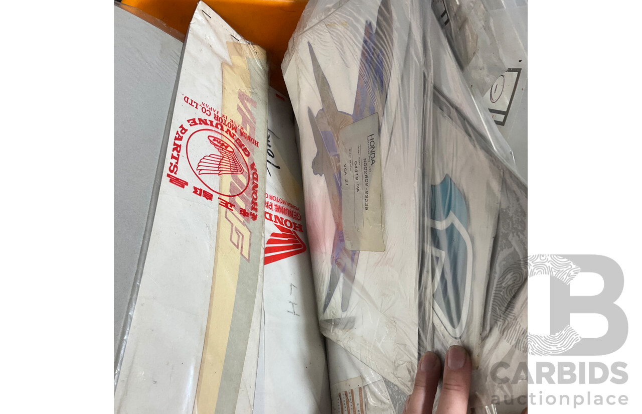 Assorted Motorbikes Spare Parts  and Stickers for Honda, Yamaha and Aftermaket Brands