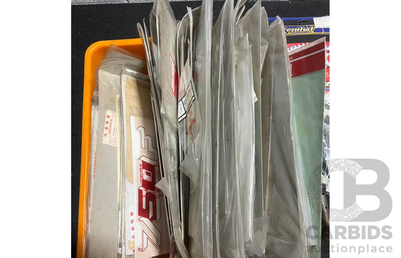 Assorted Motorbikes Spare Parts  and Stickers for Honda, Yamaha and Aftermaket Brands