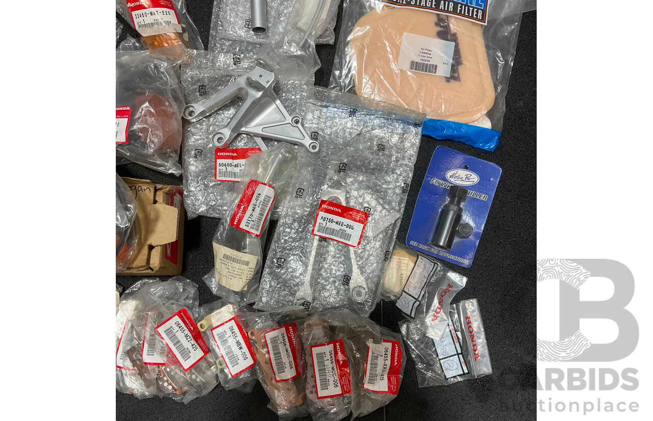 Assorted Motorbikes Spare Parts  and Stickers for Honda, Yamaha and Aftermaket Brands