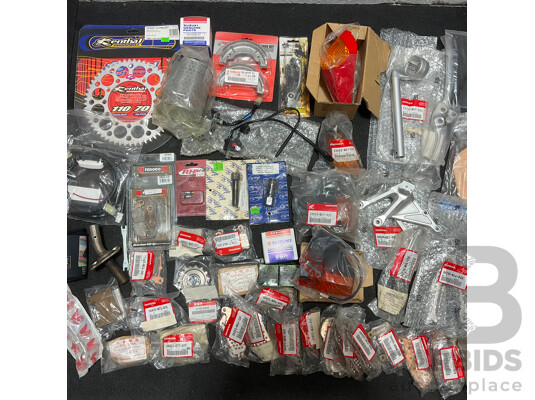 Assorted Motorbikes Spare Parts  and Stickers for Honda, Yamaha and Aftermaket Brands