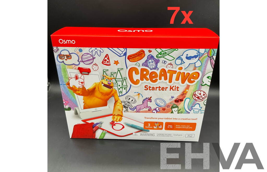 OSMO Creative Starter Kit for Ipad, Drawing & Problem Solving - Lot of 7