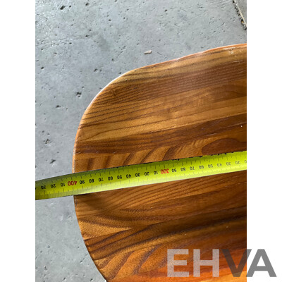 Set of 6 Elm Wood Barstools