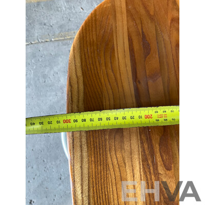 Set of 6 Elm Wood Barstools