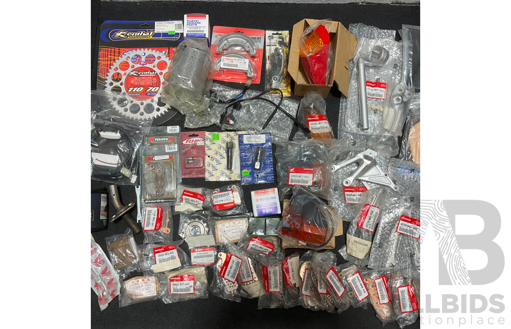 Assorted Motorbikes Spare Parts  and Stickers for Honda, Yamaha and Aftermaket Brands