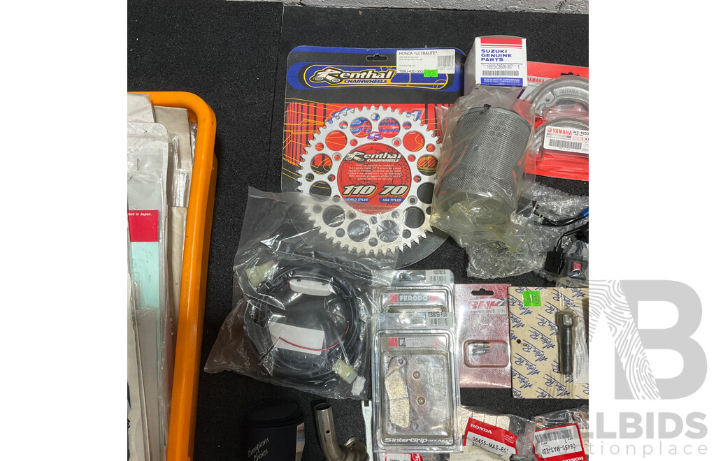 Assorted Motorbikes Spare Parts  and Stickers for Honda, Yamaha and Aftermaket Brands