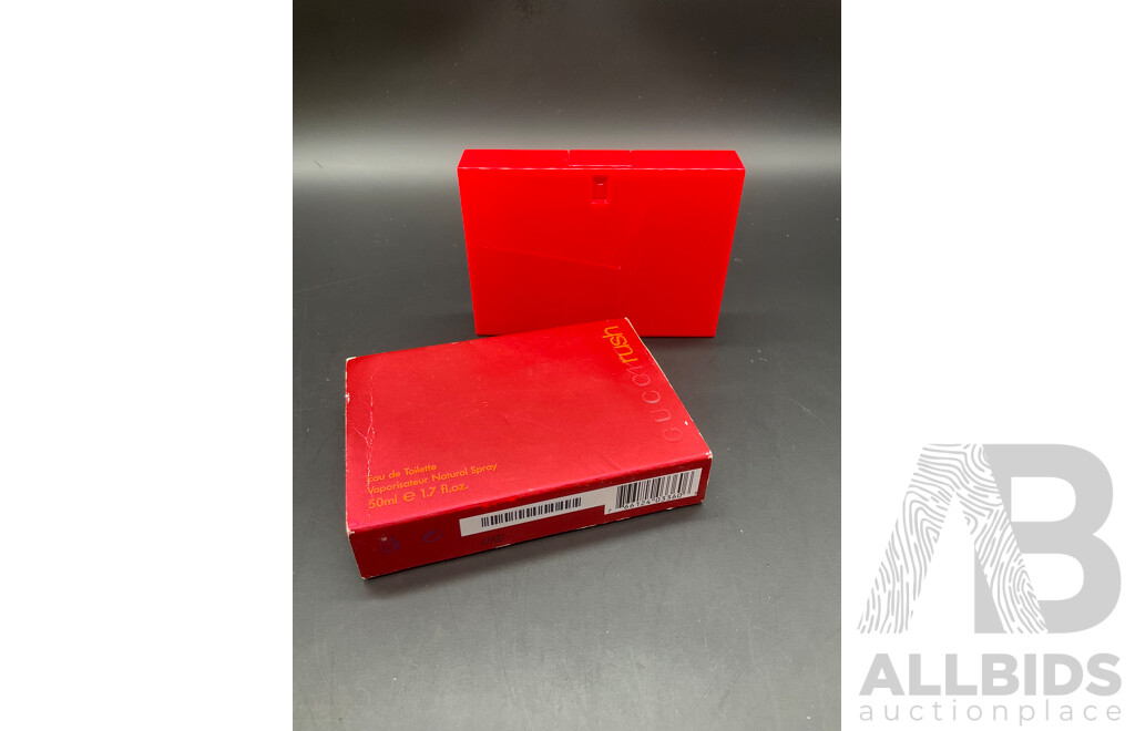 DKNY ''Red Delicious'' 100ml Eau De Parfum Spray, NINA RICCI ''L'Air Du Temps'' 30ml Eau De Toilette and GUCCI ''Rush'' 50ml Eau De Toilette  - Lot of 3