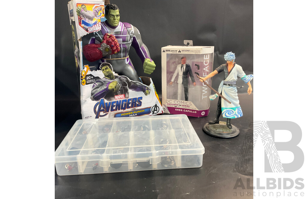Avengers Power Punch Hulk & DC Comics Greg Capullo & Gintoki Sakata Statue & Assorted Games Workshop Miniatures