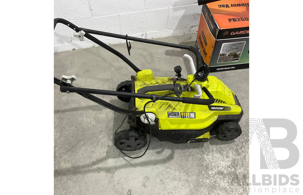 RYOBI Lawn Mower and GARDEN CHIEF Blower