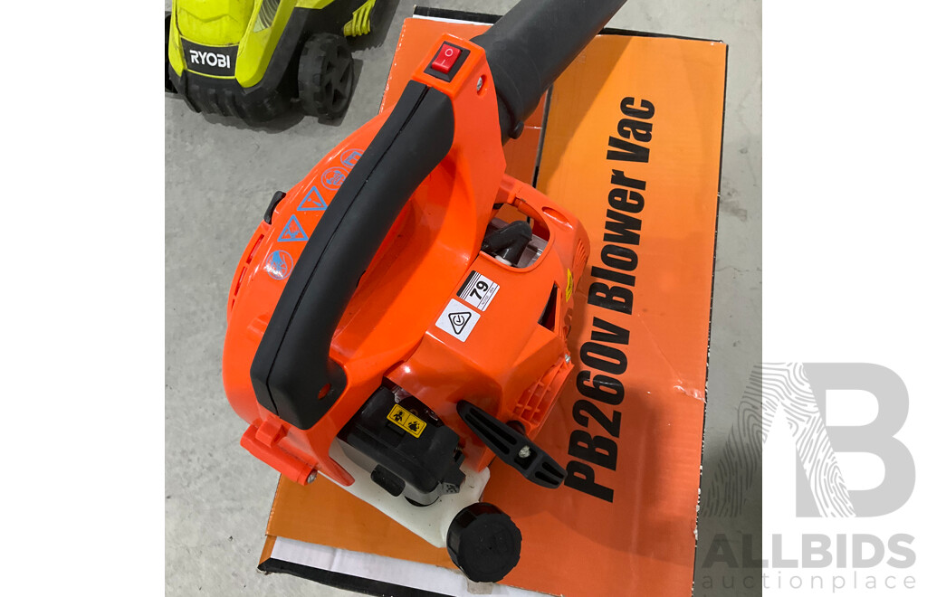 RYOBI Lawn Mower and GARDEN CHIEF Blower