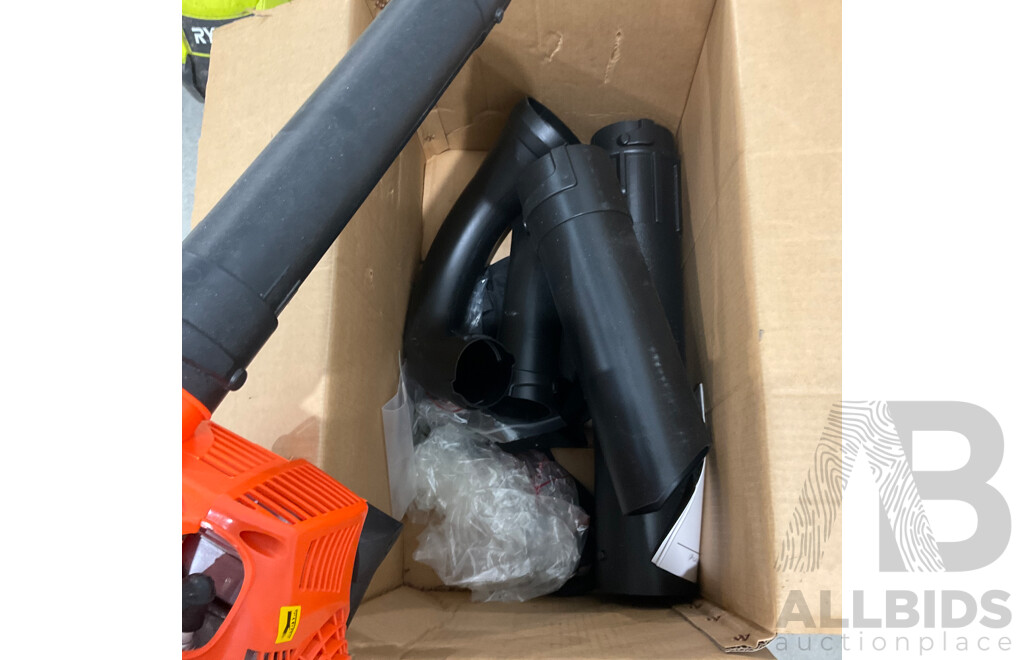 RYOBI Lawn Mower and GARDEN CHIEF Blower