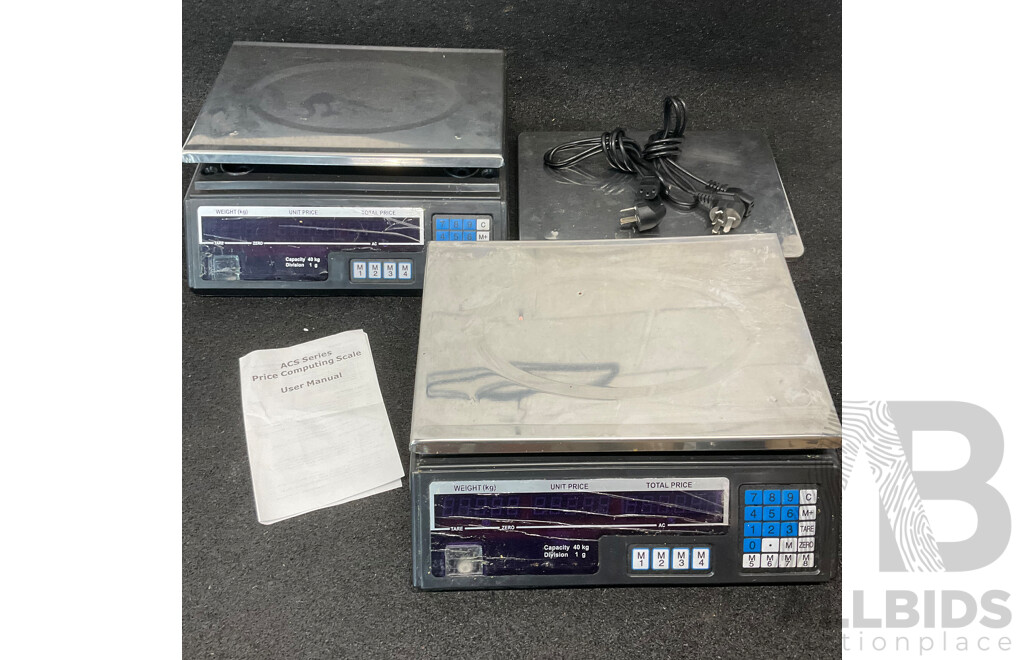 ACS Series Price Computing Scale - Lot of 2