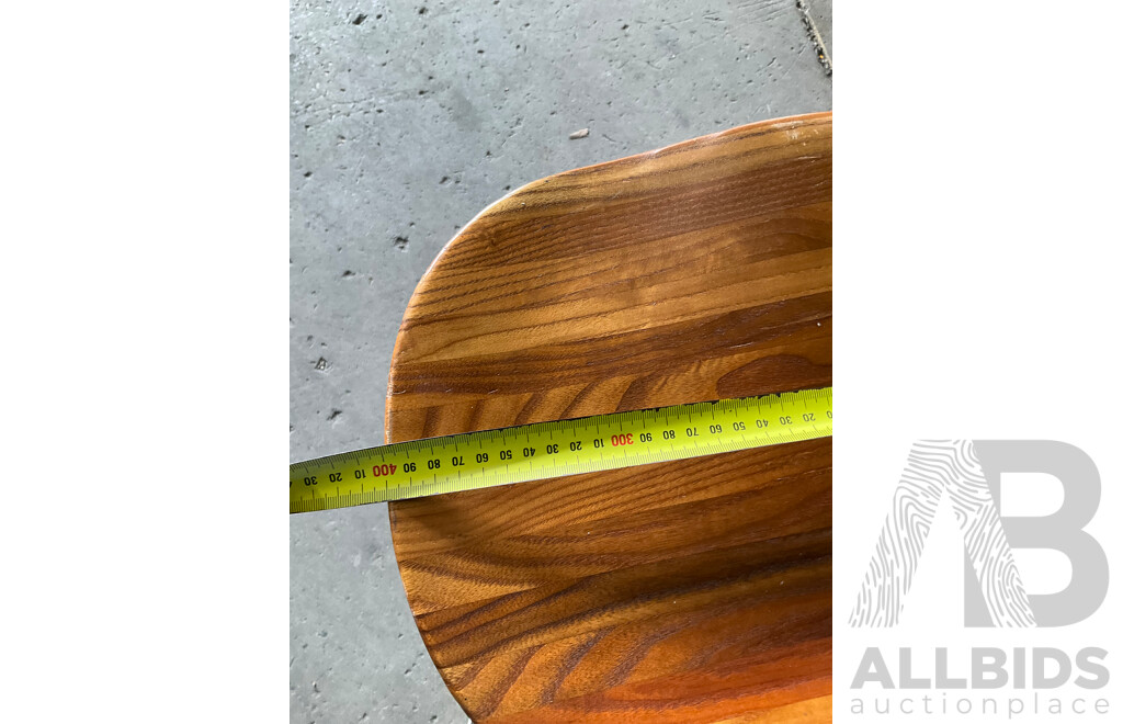 Set of 6 Elm Wood Barstools