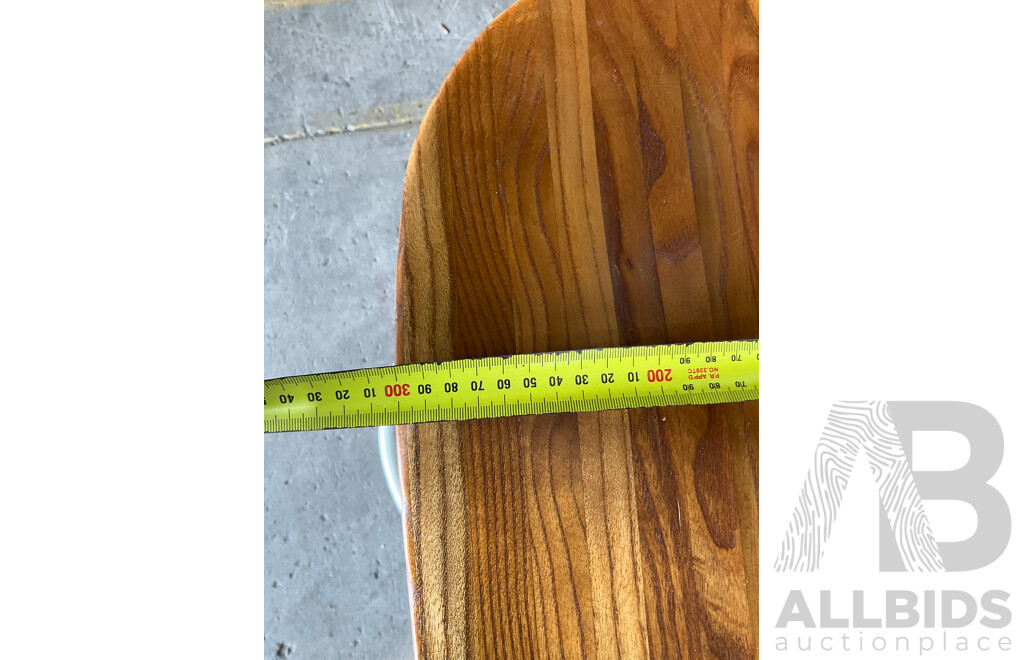 Set of 6 Elm Wood Barstools