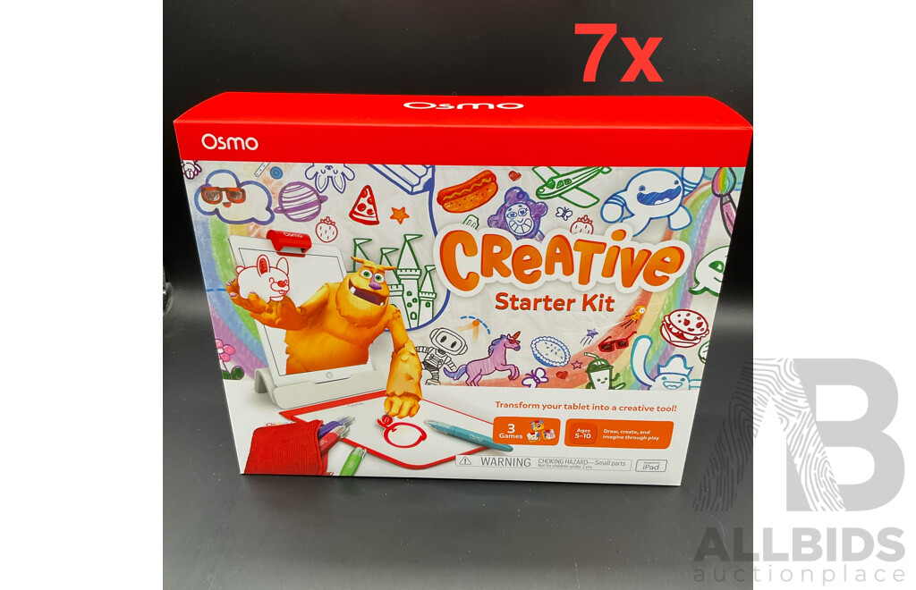 OSMO Creative Starter Kit for Ipad, Drawing & Problem Solving - Lot of 7