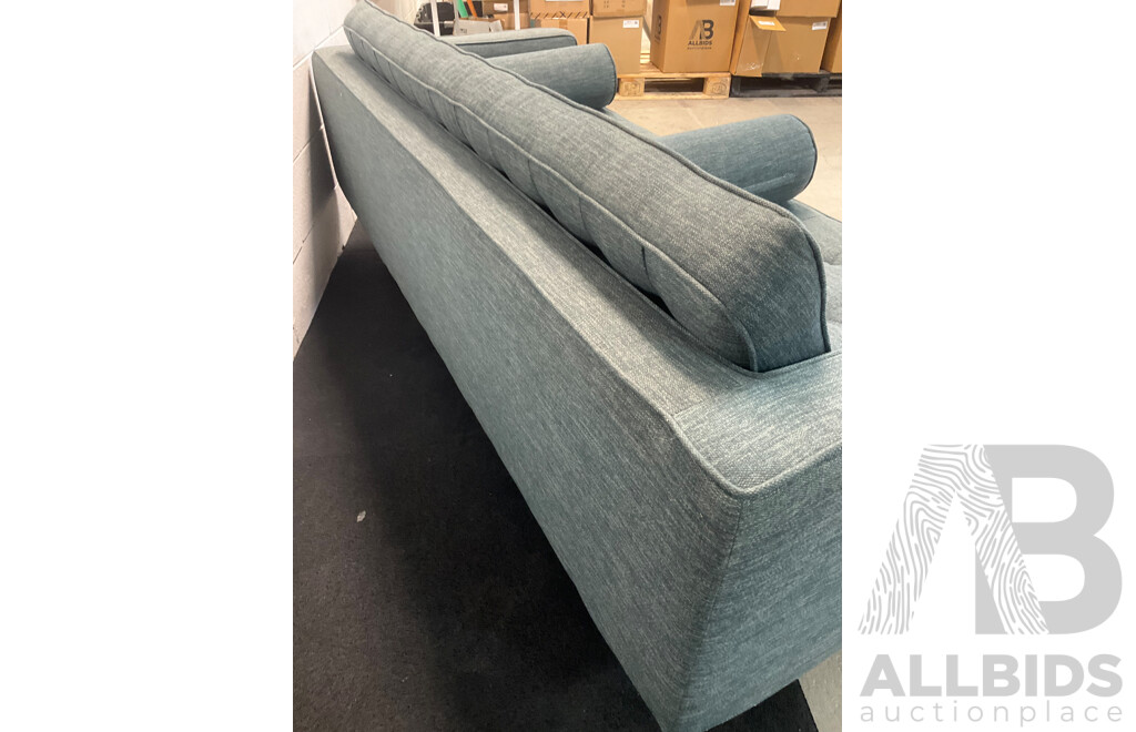 3 Seater Fabric Sofa (Blue-gray)