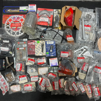 Assorted Motorbikes Spare Parts  and Stickers for Honda, Yamaha and Aftermaket Brands