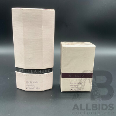 STELLA McCARTNEY ''Stella Nude '' 100ml Eau De Toilette and ''Stella'' 30ml Eau De Parfum - Lot of 2