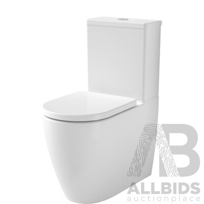 CAROMA Urbane CleanFlush Bottom Inlet Toilet Suite (843115W)