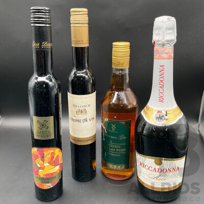 Collection of Wines, Including Riccadonna Asti, Mudgee Pipeclay White, Gent & Co. Winery and Tulloch - Lot of 4