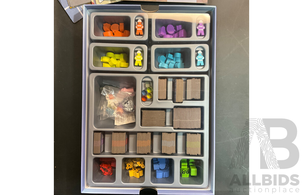 Assorted Board Games Include Invincible: the Hero-Building Game, Bot Factory, Star Tycoon, and More - Lot of 6