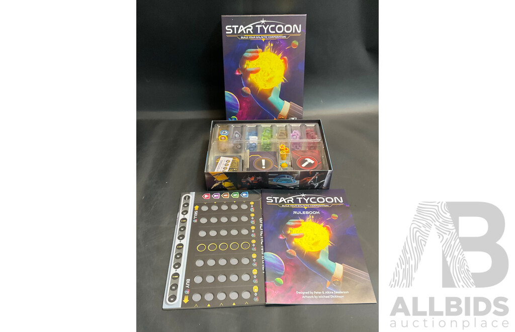 Assorted Board Games Include Invincible: the Hero-Building Game, Bot Factory, Star Tycoon, and More - Lot of 6