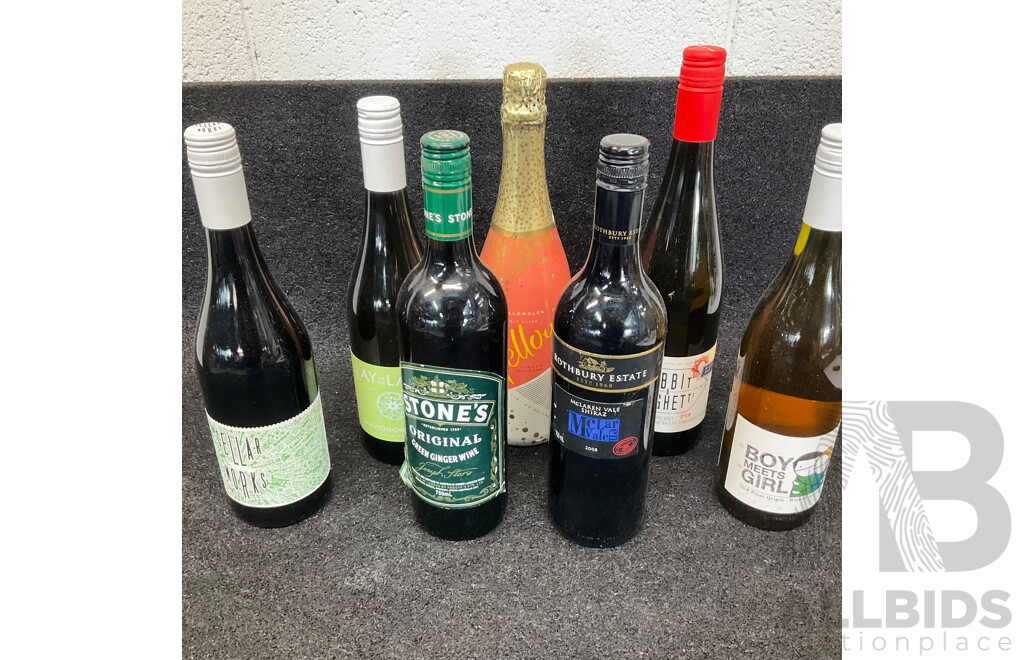 Collection of Assorted Bottles of Alcoholic Beverages, Including Wines, Liqueurs and Spirits - Lot of 23