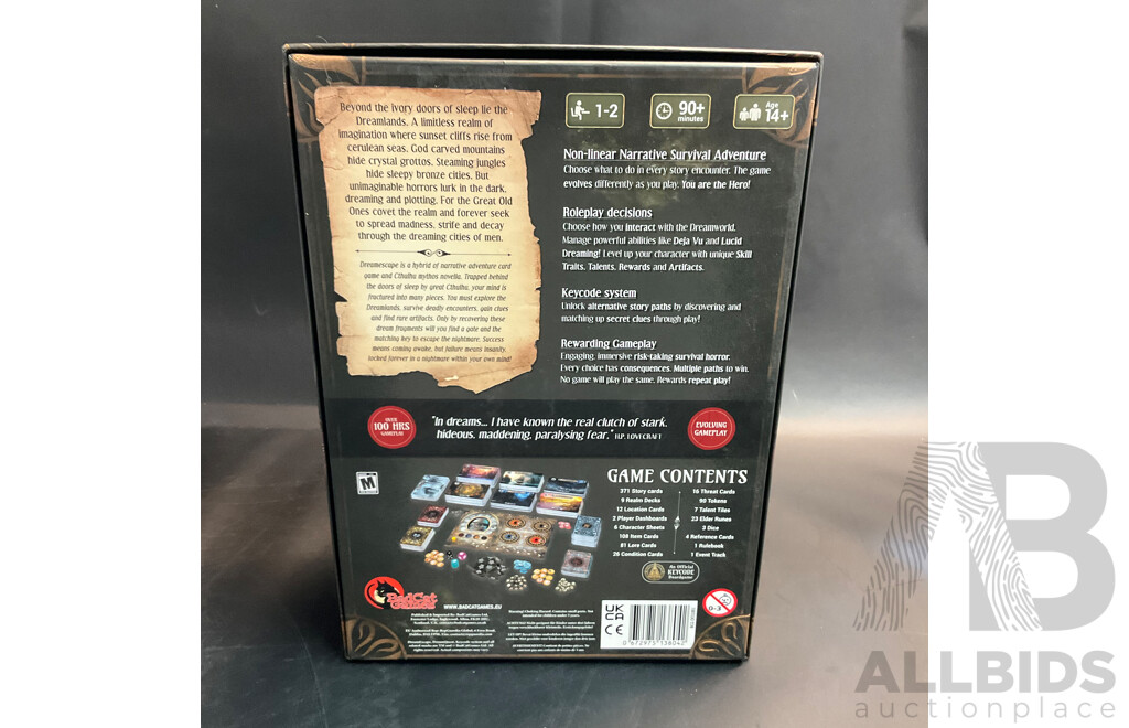 Bad Cat Game - Dreamescape Dreamquest:Vol 1 Board Game with Playmat