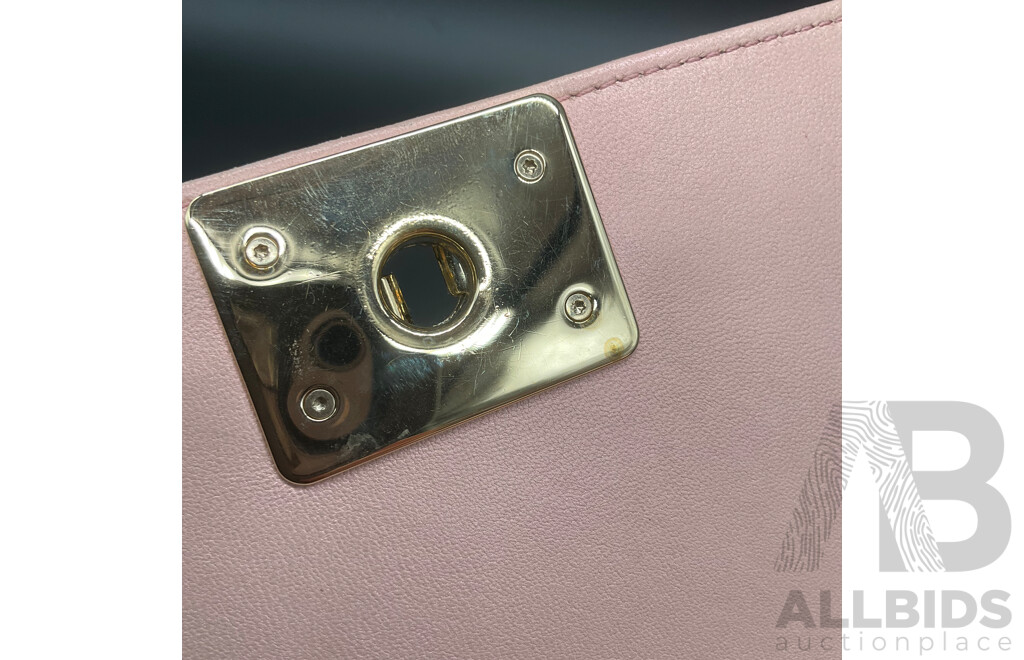 Boy Pink Bag in Quilting Pattern Design Branded CHANEL