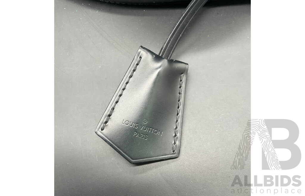 Alma BB Bag in Blue Epi Denim Leather and Bag Scarf Branded LOUIS VUITTON