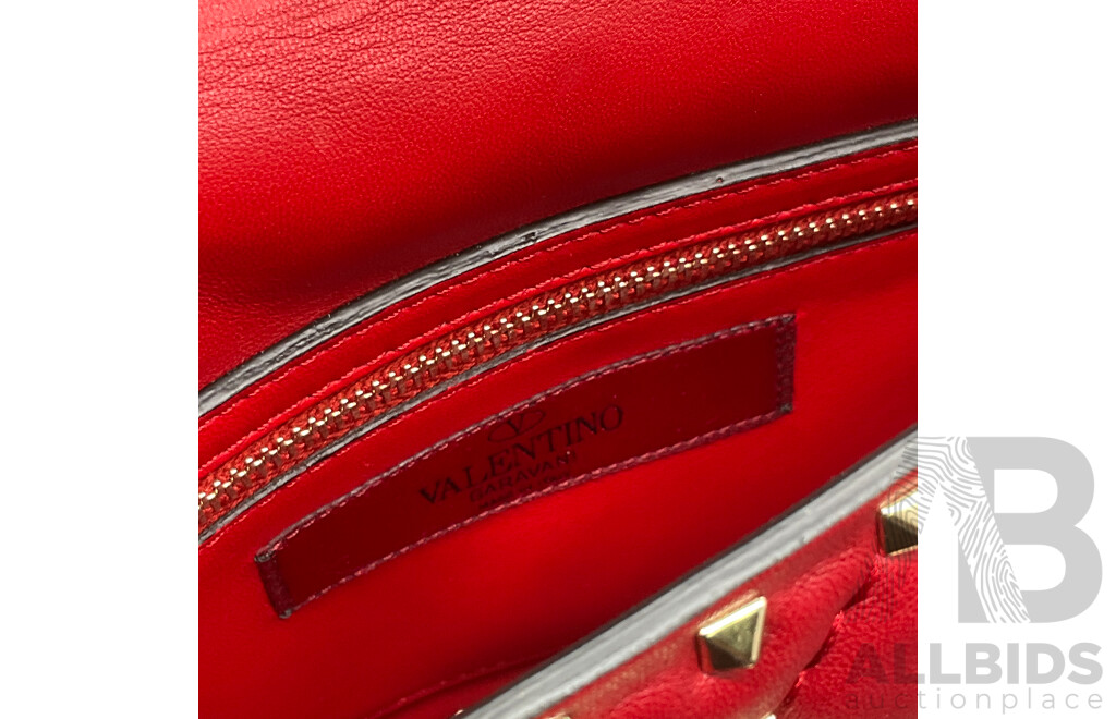 Rockstud Spike Quilted Red Bag Branded VALENTINO GARAVANI