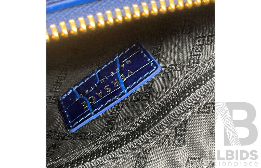 Crocodile Embossed La Medusa Pouch Branded VERSACE