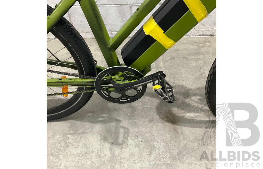 Painted Green E-bike