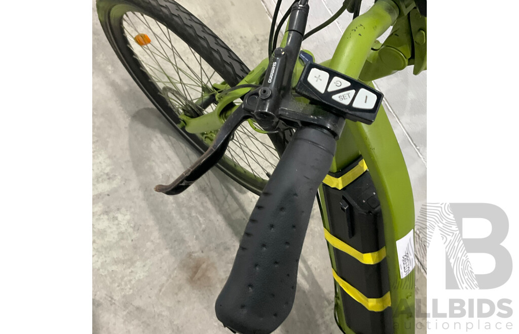 Painted Green E-bike