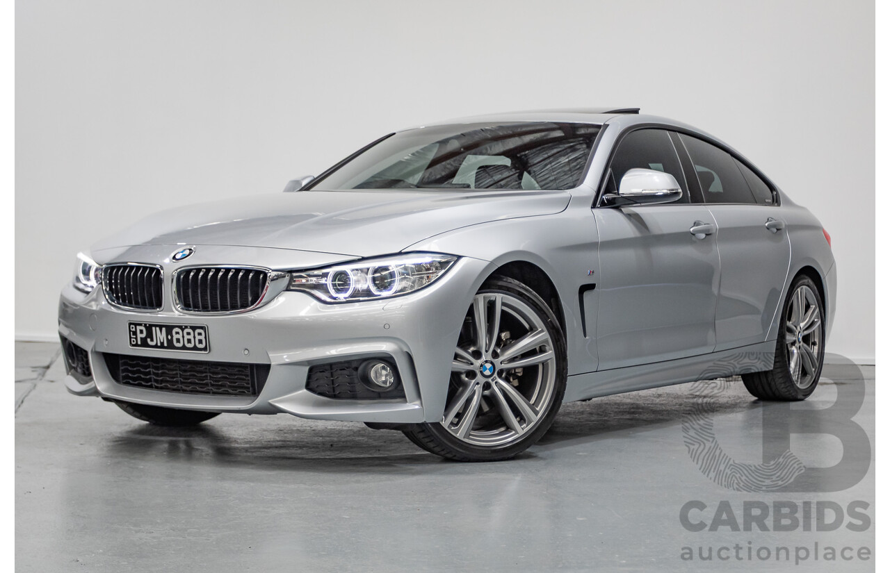 7/2014 BMW 435i Gran Coupe M Sport F36 5D Coupe Glacier Silver Metallic Turbo 3.0L