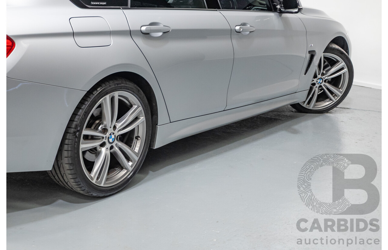 7/2014 BMW 435i Gran Coupe M Sport F36 5D Coupe Glacier Silver Metallic Turbo 3.0L