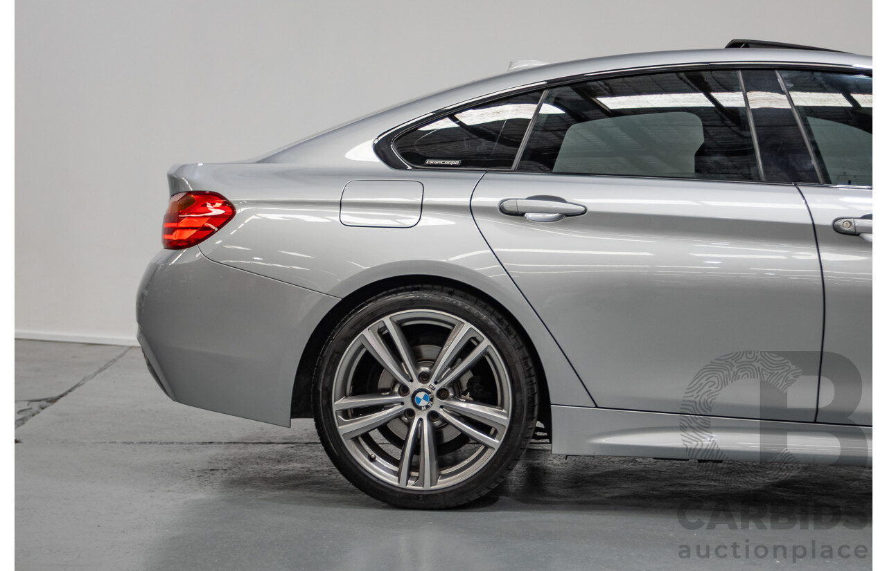 7/2014 BMW 435i Gran Coupe M Sport F36 5D Coupe Glacier Silver Metallic Turbo 3.0L