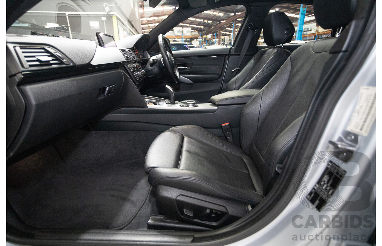 7/2014 BMW 435i Gran Coupe M Sport F36 5D Coupe Glacier Silver Metallic Turbo 3.0L