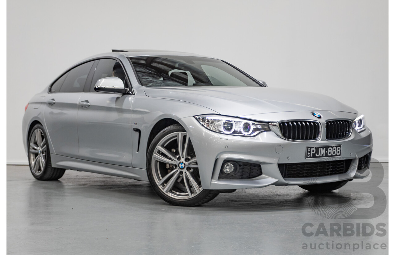 7/2014 BMW 435i Gran Coupe M Sport F36 5D Coupe Glacier Silver Metallic Turbo 3.0L