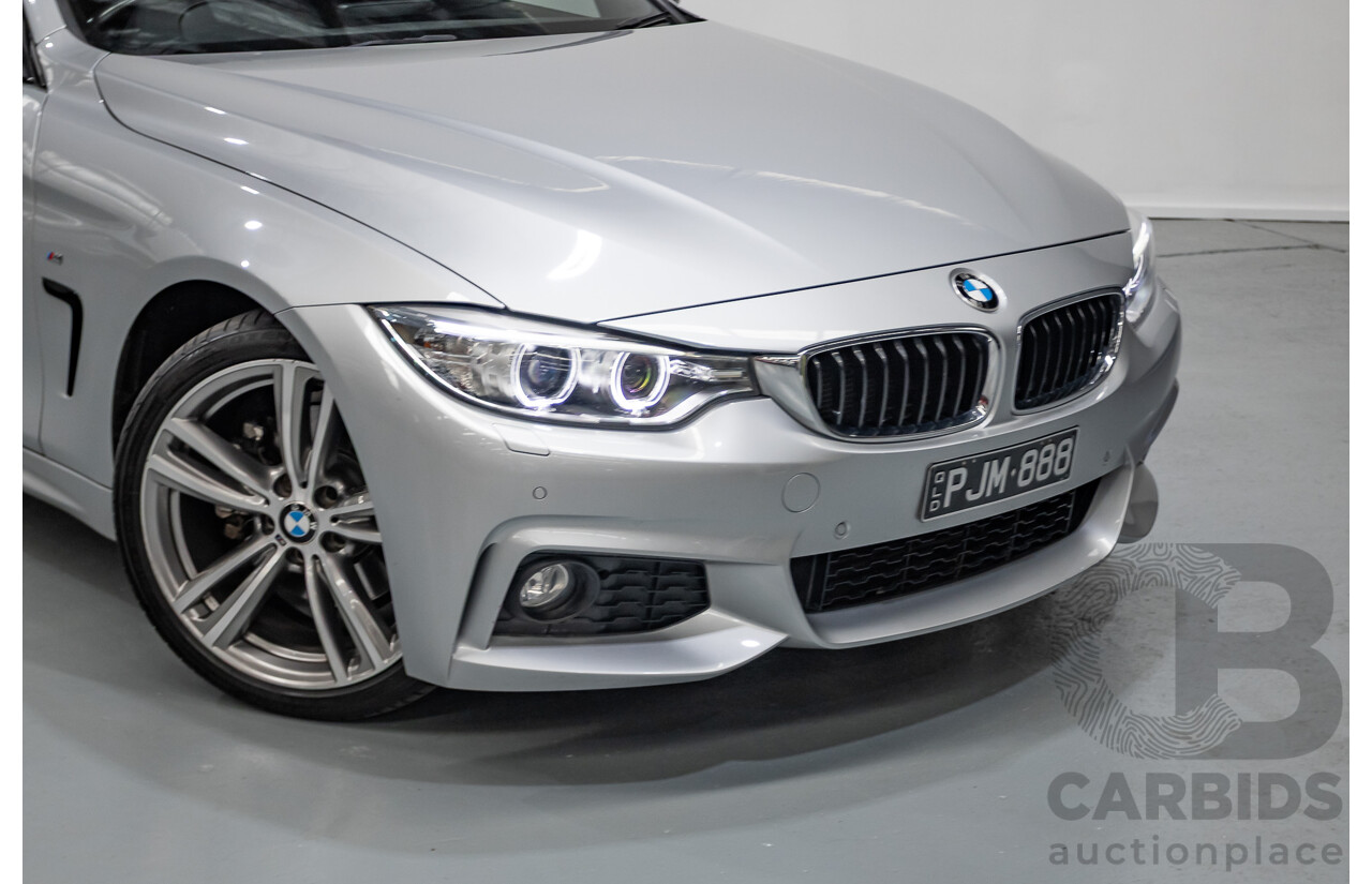 7/2014 BMW 428i Gran Coupe M Sport F36 5D Coupe Glacier Silver Metallic Turbo 2.0L