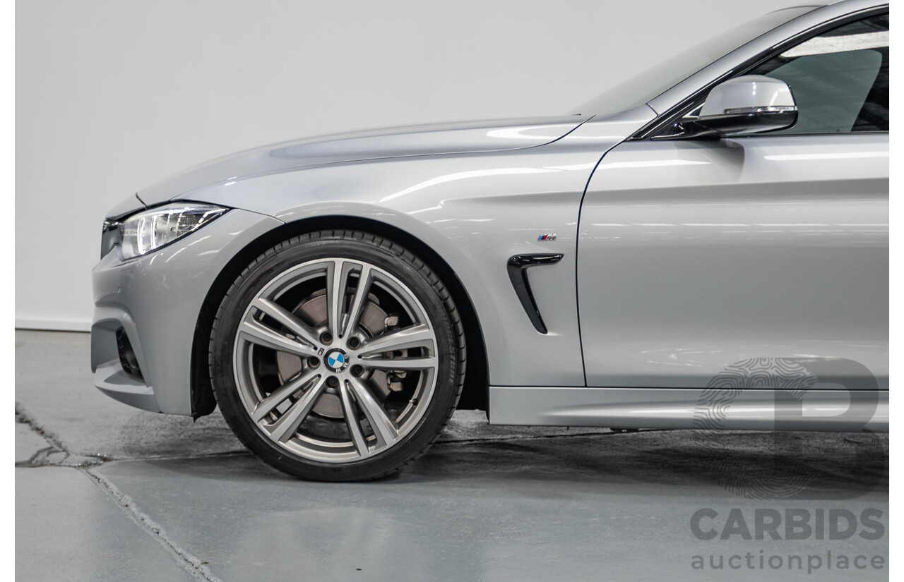 7/2014 BMW 428i Gran Coupe M Sport F36 5D Coupe Glacier Silver Metallic Turbo 2.0L