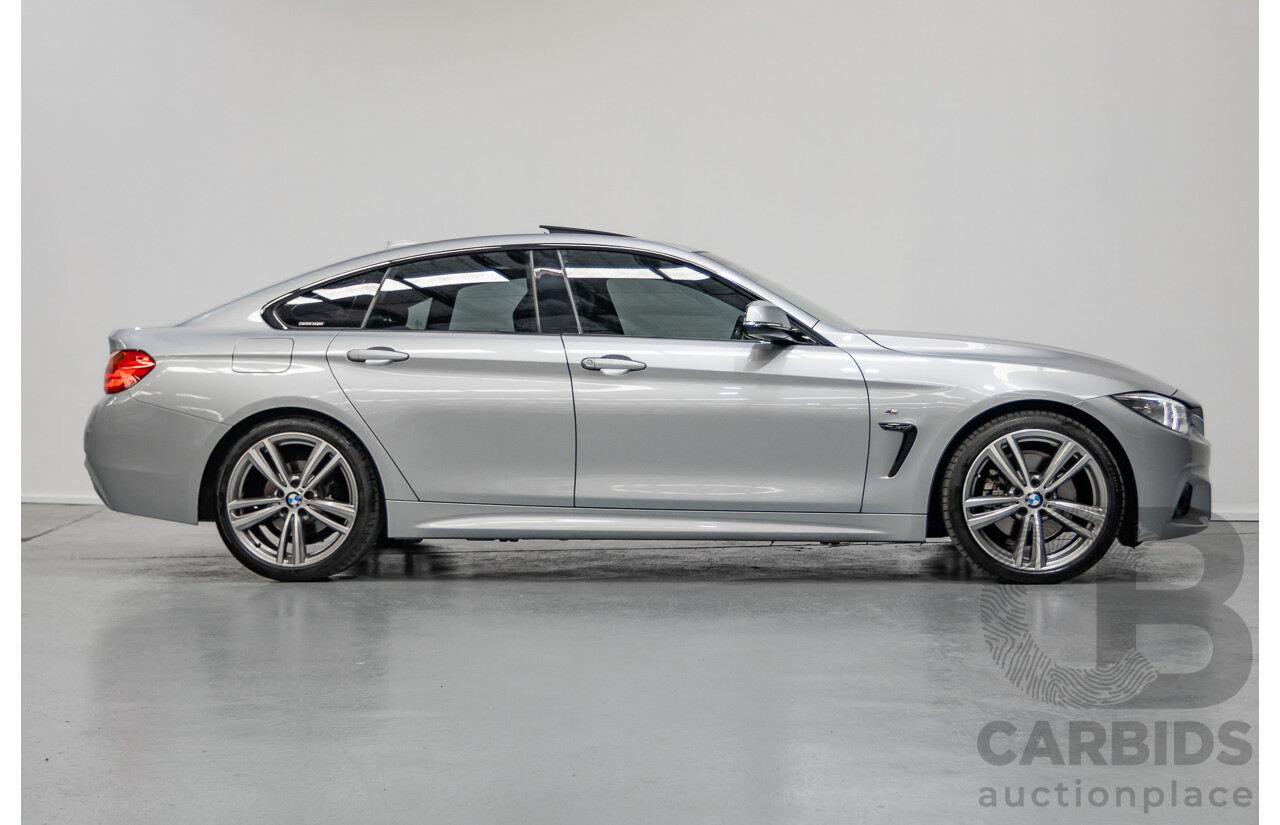 7/2014 BMW 435i Gran Coupe M Sport F36 5D Coupe Glacier Silver Metallic Turbo 3.0L