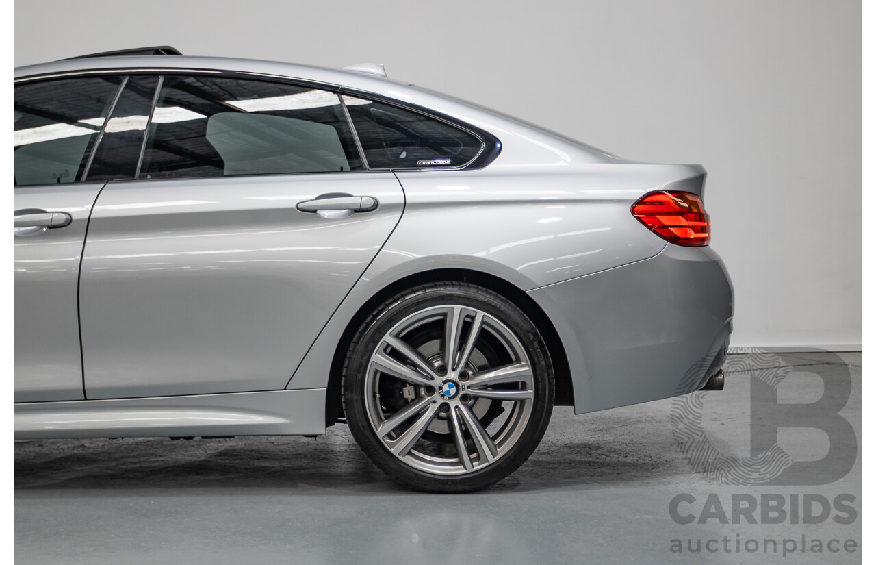 7/2014 BMW 428i Gran Coupe M Sport F36 5D Coupe Glacier Silver Metallic Turbo 2.0L