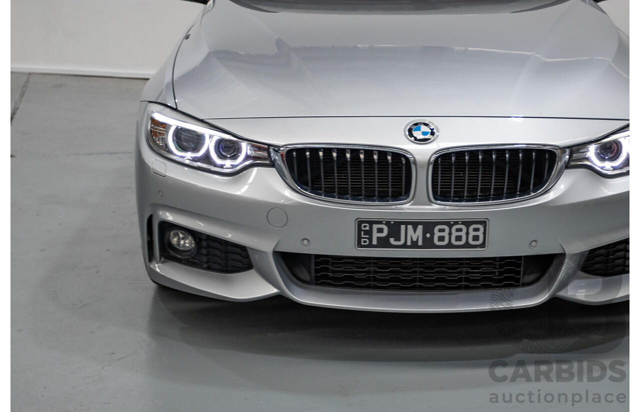 7/2014 BMW 428i Gran Coupe M Sport F36 5D Coupe Glacier Silver Metallic Turbo 2.0L