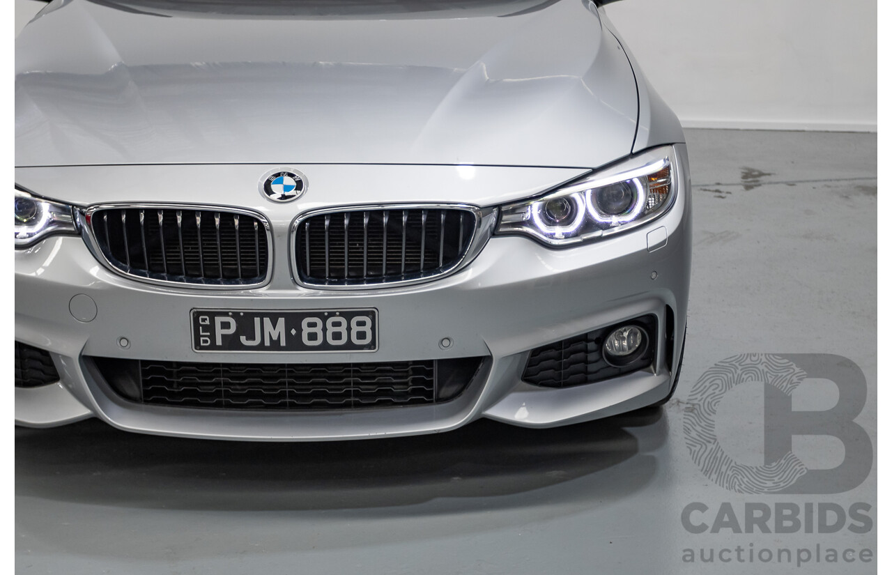 7/2014 BMW 428i Gran Coupe M Sport F36 5D Coupe Glacier Silver Metallic Turbo 2.0L